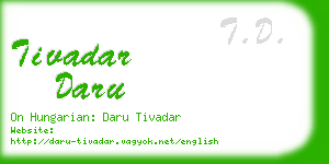 tivadar daru business card